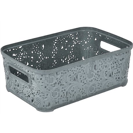 Корзина Ажур  4,7л без крышки ПБ-430 серый