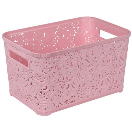 Корзина Ажур  7,5л без крышки ПБ-423 розовый