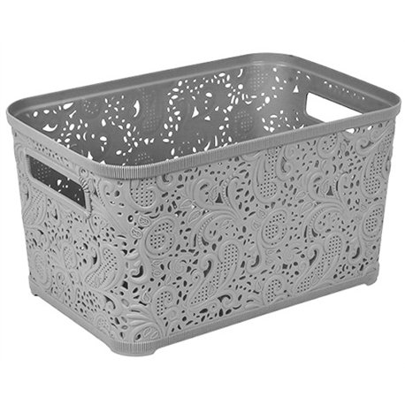 Корзина Ажур  7,5л без крышки ПБ-423 серый