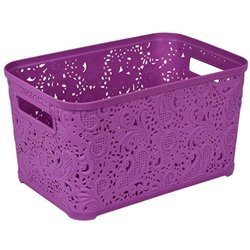 Корзина Ажур  7,5л без крышки ПБ-423 фиолетовый