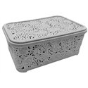 Кошик Ажур 4,7л з кришкою ПБ-447 сірий