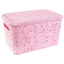 Кошик Ажур 7,5л з кришкою ПБ-416 рожевий
