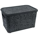 Корзина Ажур  7,5л с крышкой ПБ-416 черный