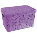 Кошик Ажур 7,5л з кришкою ПБ-416 фіолетовий