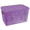 Корзина Ажур  7,5л с крышкой ПБ-416 фиолетовый
