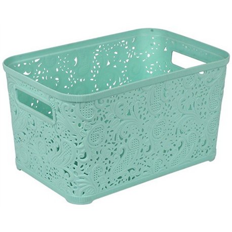 Кошик Ажур 12л без кришки ПБ-577 м'ятний