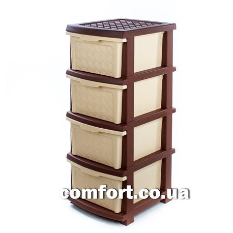 Комод R-plastic 4-яр Компакт в коробці бежево-коричневий