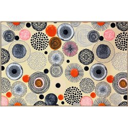 Килимок Таба 50х80 кола на бежевому