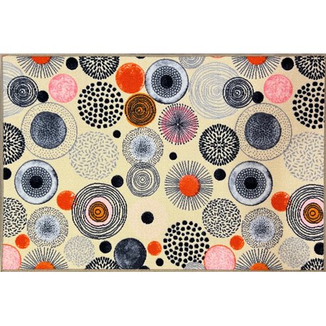 Коврик Таба 50х80 круги на бежевом