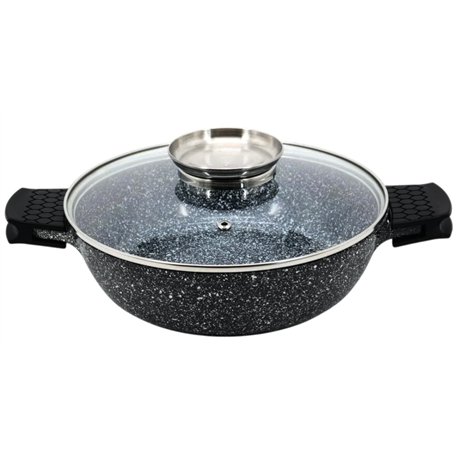 Сковорода 1460 казан Styleberg мармур 2,7л 24см з кришкою в коробці 