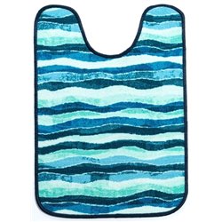 Килимок Таба туалетнік 57х80 синьо-блакитні хвилі