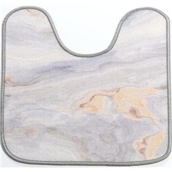 Коврик Таба туалетник 57х60 белый мрамор