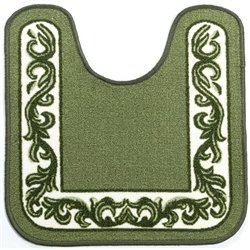 Коврик Таба туалетник 57х60 оливковый кант 