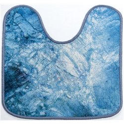 Коврик Таба туалетник 57х60 голубой мрамор