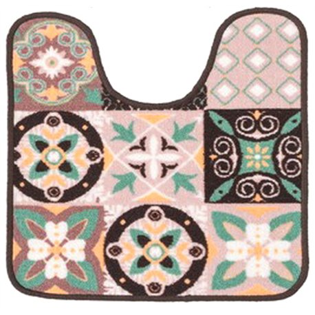 Килимок Таба туалетнік 57х60 пудрові квадрати