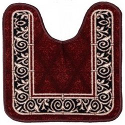 Килимок Таба туалетнік 57х60 бордовий кант