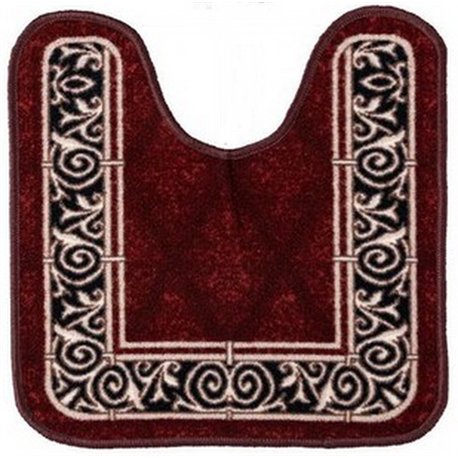 Коврик Таба туалетник 57х60 бордовый кант 