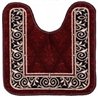 Коврик Таба туалетник 57х60 бордовый кант 