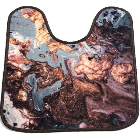 Коврик Таба туалетник 57х60 черный мрамор