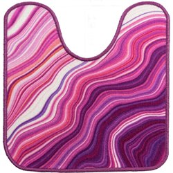 Коврик Таба туалетник 57х60 фиолетово-розовые волны