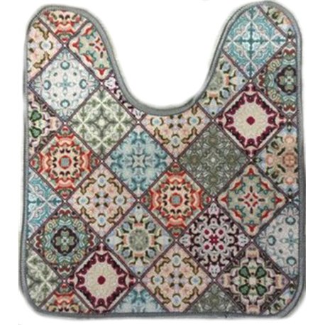 Коврик Таба туалетник 57х60 орнамент плитка по диагонали