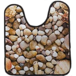 Килимок Таба туалетнік 57х60 коричневий камінці