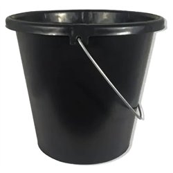 Відро 10л ПГ-2054 2-й сорт з металевою ручкою чорне