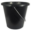 Ведро 10л ПГ-2054 2-й сорт с металлической ручкой черное