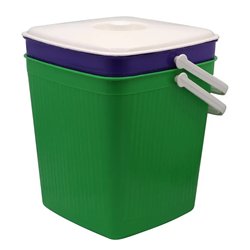 Ведро 12л Гор для мусора цветное с белой крышкой