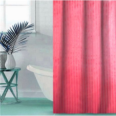 Штора Полоса ткань Премиум однотона 180х180 червоний