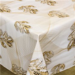 Клейонка 1,40*20м рулон фотодрук 3-х шарова 2555-1 золоті гілочки