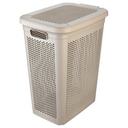 Корзина для белья TP-838 SOLARO с боковым открытием 29х41,5х51см бежевый