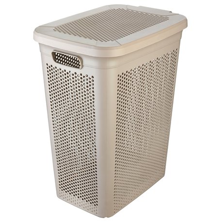 Корзина для білизни TP-838 SOLARO з бічним відкриттям 29х41,5х51см бежевий