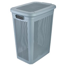Корзина для белья TP-838 SOLARO с боковым открытием 29х41,5х51см серый