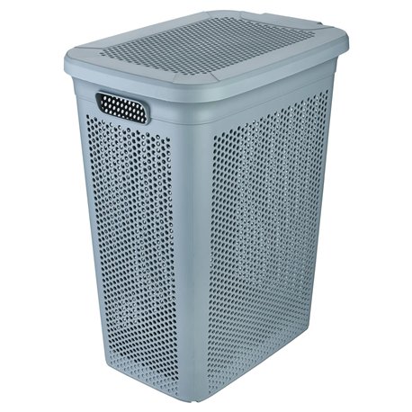 Корзина для білизни TP-838 SOLARO з бічним відкриттям 29х41,5х51см сірий