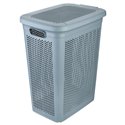 Корзина для белья TP-838 SOLARO с боковым открытием 29х41,5х51см серый