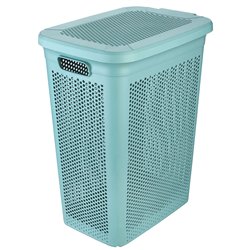 Корзина для белья TP-838 SOLARO с боковым открытием 29х41,5х51см зеленый