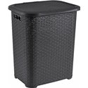Корзина для белья TP-7019 Плетенка 45л черный