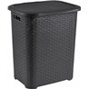 Корзина для белья TP-7019 Плетенка 45л черный