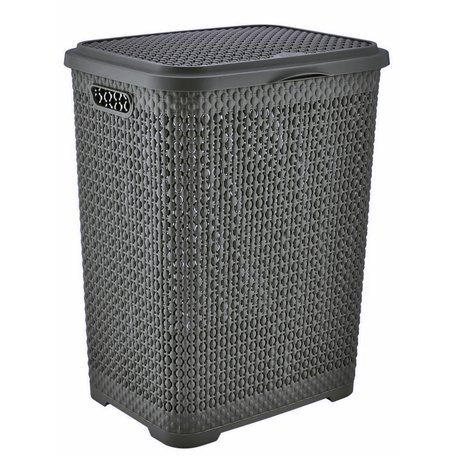 Корзина для белья 2131 01 Pearl 55л антрацит 415x350x550