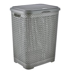 Корзина для білизни 2131 01 Pearl 55л сірий 415x350x550