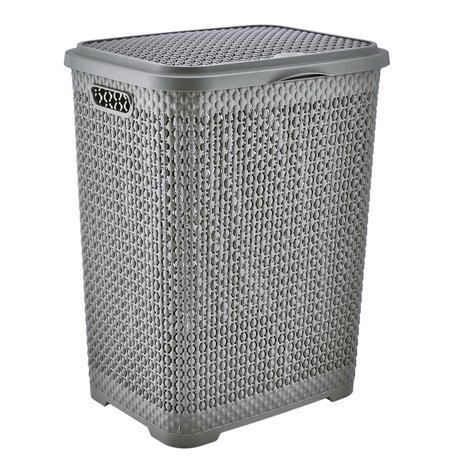 Корзина для белья 2131 01 Pearl 55л серый 415x350x550