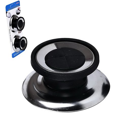 Ручки для крышек R10044 набор 2шт нерж+пластик 6х3,5см