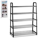Полка для взуття метал 5 R97341-5 у коробці 58х28х73см чорний
