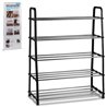 Полка для взуття метал 5 R97341-5 у коробці 58х28х73см чорний