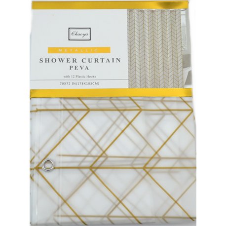 Штора SC12 силикон 178х183 золото Ромбы