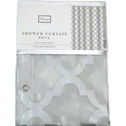 Штора SC12-2 силікон 178х183 срібло Орнамент