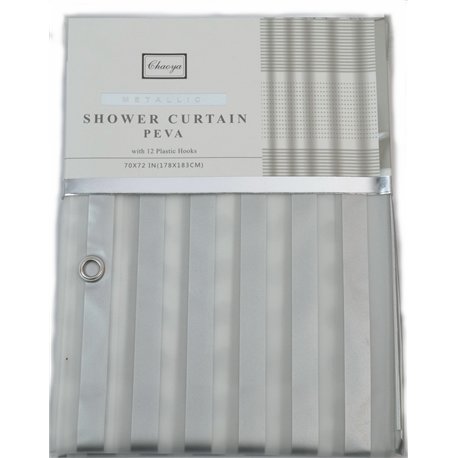 Штора SC12-2 силикон 178х183 серебро Полоса