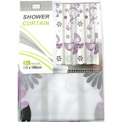Штора 60086 силикон 180х180 Бабочка