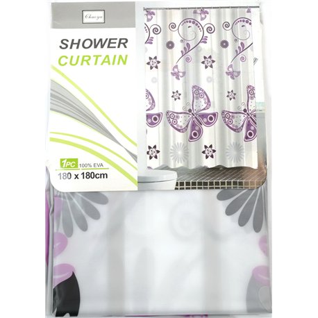 Штора 60086 силікон 180х180 Метелик